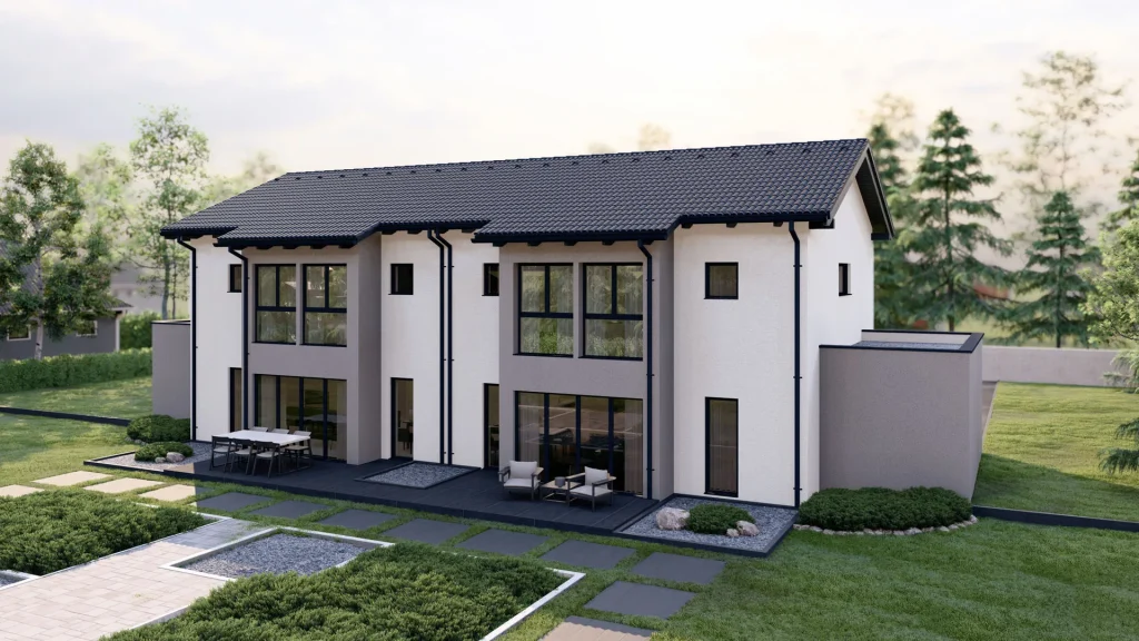 Modernes Fertighaus A003-25 mit zeitgemäßer Architektur und Sanierung - BAUTENT Beispielprojekt