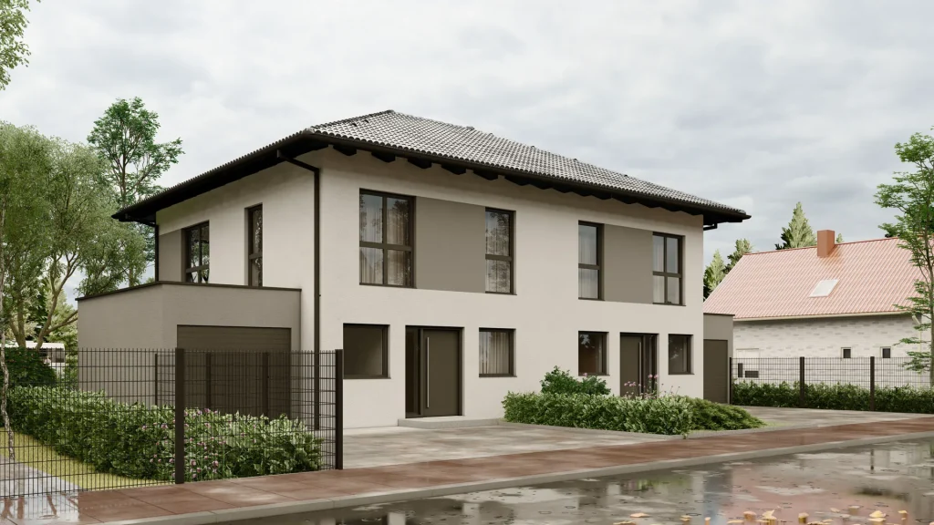 Modernes Fertighaus B001 in Holzbauweise - BAUTENT Neubau und Sanierung für energieeffizientes Wohnen