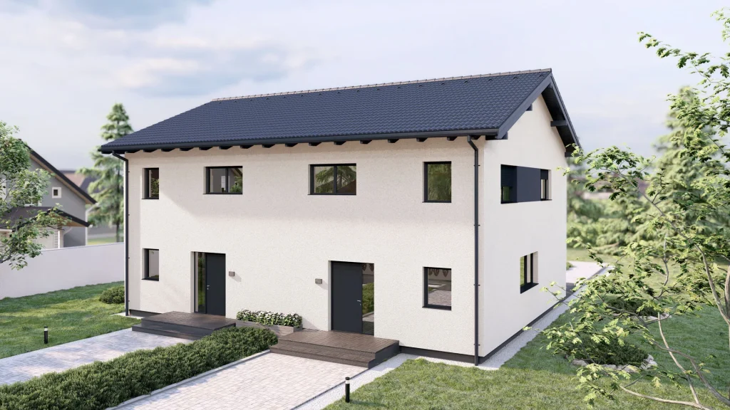 Modernes Fertighaus B002-21 mit zeitgemäßer Architektur und hochwertiger Bauqualität von BAUTENT