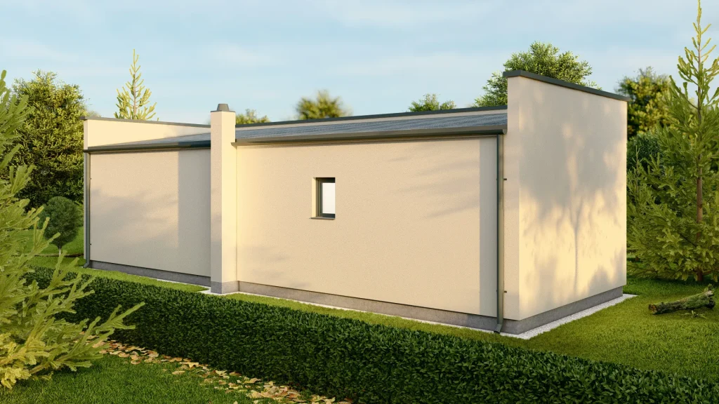 Modernes Fertighaus BRAYO A003 Modell mit zeitgenössischer Architektur und hochwertiger Fassadengestaltung