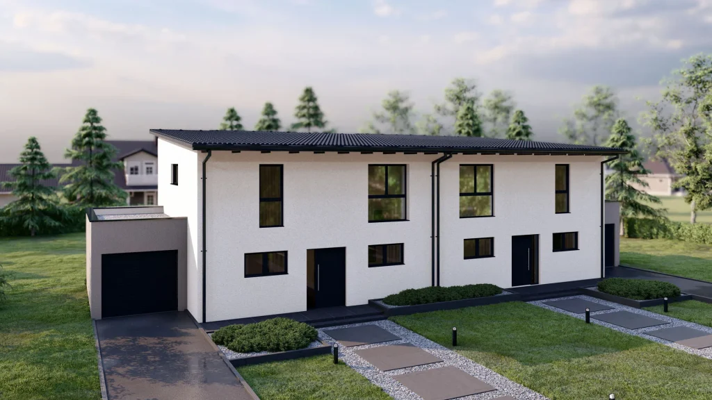 Modernes Fertighaus C002-18 von BAUTENT mit zeitgenössischer Architektur und hochwertiger Bauqualität