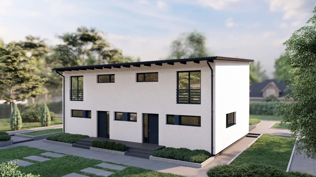 Modernes Fertighaus C002-19 mit zeitgemäßer Architektur und hochwertiger Bauqualität von BAUTENT