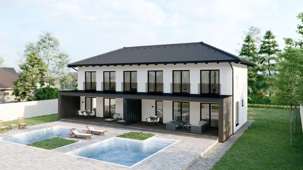 Modernes Fertighaus Projekt C003-22 mit zeitgemäßer Architektur und hochwertiger Bauausführung von BAUTENT