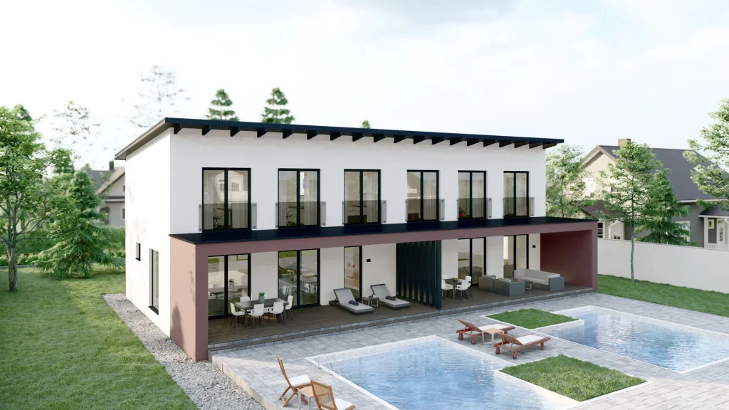 Modernes Fertighaus D001-22 von BAUTENT mit zeitgemäßer Architektur und hochwertiger Bauqualität für nachhaltiges Wohnen