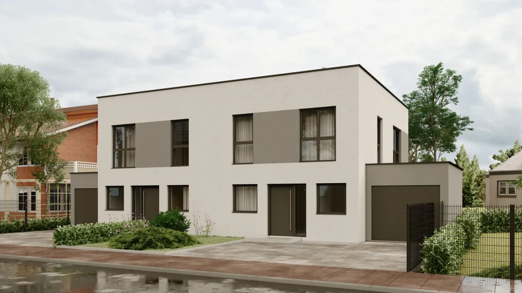 Modernes Fertighaus D003-12 mit zeitgemäßer Architektur und hochwertiger Ausstattung von BAUTENT