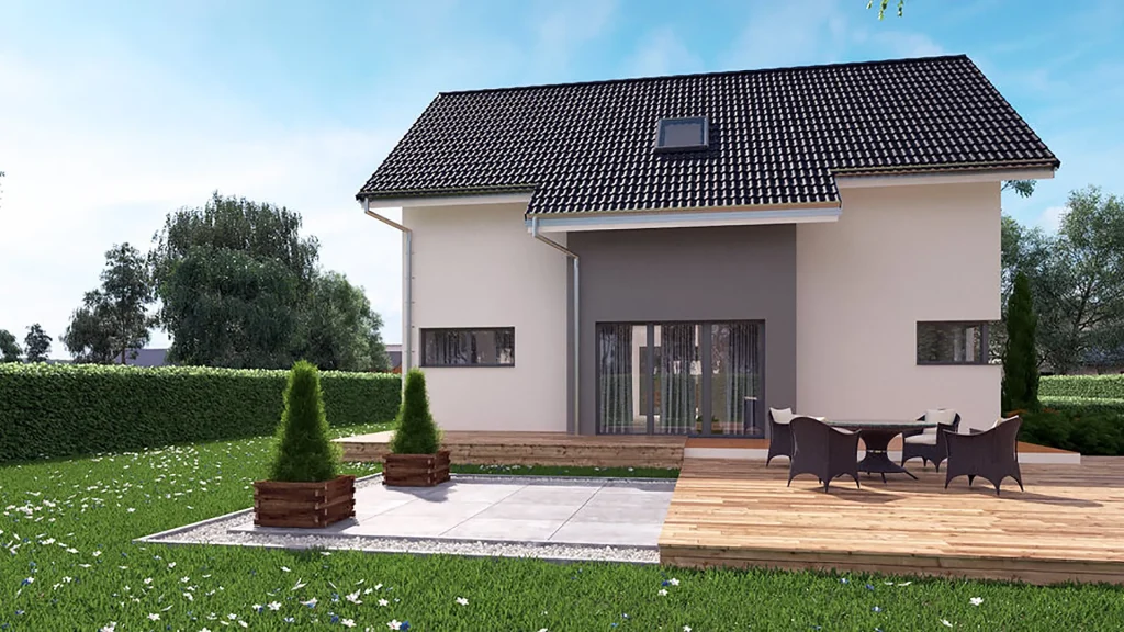 Fox Montazhäuser Steco3 Fertighaus Modell - moderne Holzbauweise für energieeffizientes Bauen und Wohnen