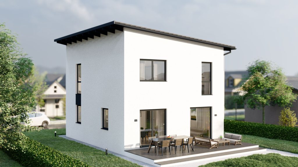 Modernes Fertighaus Hitna-kuca-3 in zeitgenössischer Bauweise mit hochwertiger Architektur und energieeffizienter Konstruktion