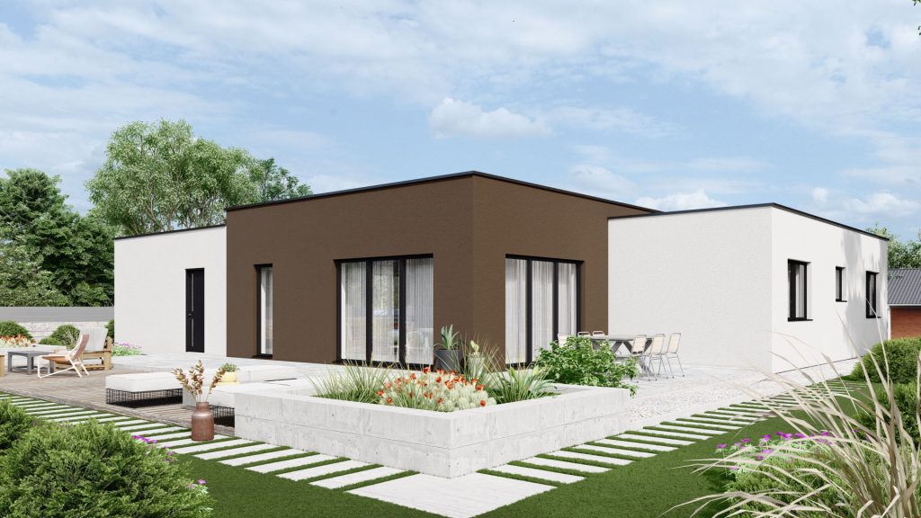 Klaus B. vor seinem sanierten Fertighaus - BAUTENT Renovierung und Modernisierung von Fertighäusern