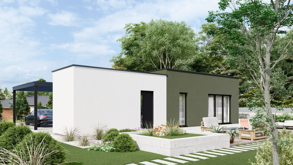 Klaus von BAUTENT zeigt moderne Fertighaus-Konstruktion bei Sanierungsprojekt mit nachhaltigen Baumaterialien