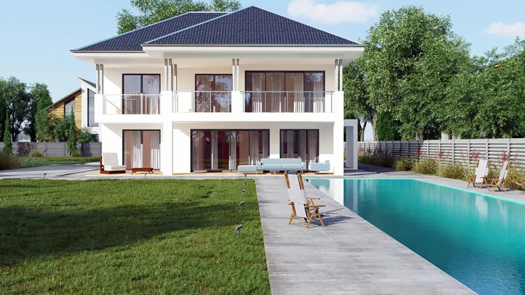 Modernes Fertighaus in Kukljica - zweistöckiges Montagehaus von Steco mit zeitgenössischer Architektur und Garten