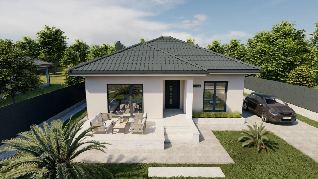 Modernes Fertighaus Marta Modell A003 - Einfamilienhaus mit zeitgemäßer Architektur und hochwertiger Bauqualität