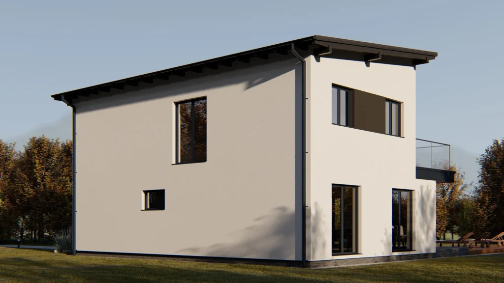 Modernes Fertighaus Neptun-9-3 mit zeitgemäßer Architektur und hochwertiger Ausstattung von BAUTENT