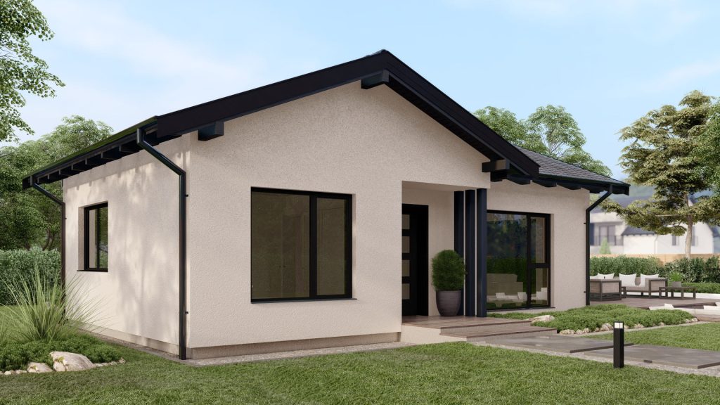 Modernes Piccolo Fertighaus C002 Modell mit zeitgemäßer Architektur und hochwertiger Bauqualität