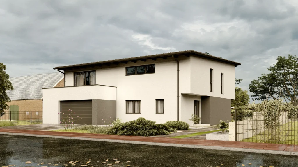 Modernes Fertighaus in Sandweier - BAUTENT Beispielprojekt für energieeffizientes Bauen und Sanierung