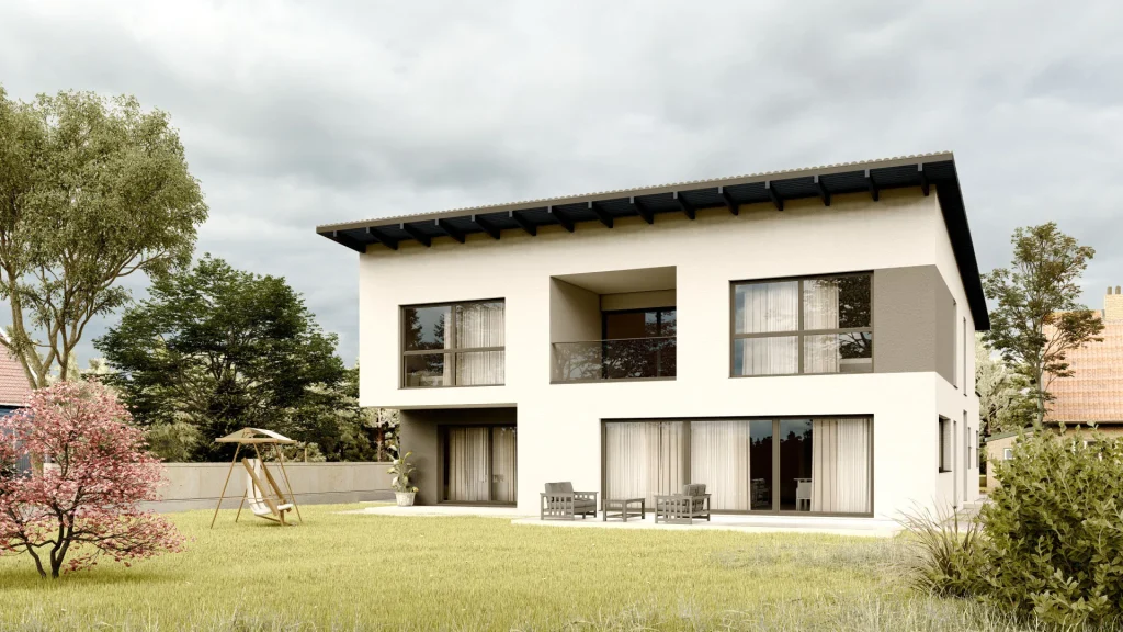 Modernes Fertighaus in Sandweier - Beispiel für hochwertige Bauweise und zeitgemäße Architektur