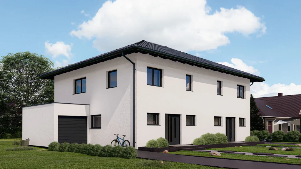 Modernes Fertighaus in Sinzheim - BAUTENT Referenzprojekt D001 mit zeitgemäßer Architektur und hochwertiger Bauqualität