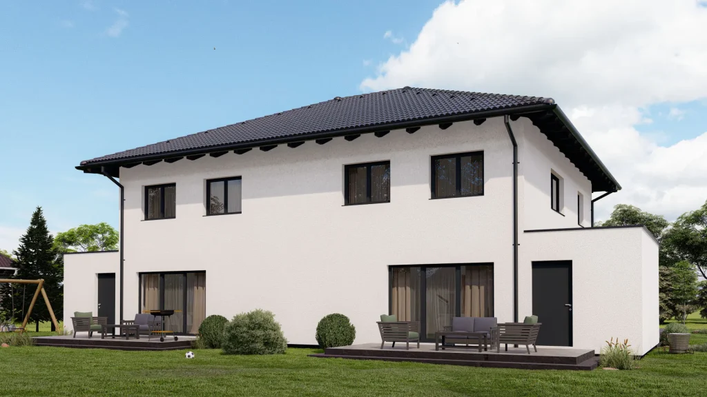 Fertighaus Sinzheim D002 - modernes Einfamilienhaus mit zeitgemäßer Architektur und hochwertiger Bauqualität