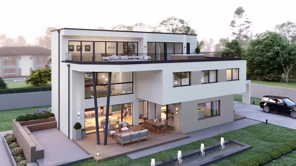 Swiss-Dream Fertighaus Modell A001 - modernes Einfamilienhaus mit zeitgemäßer Architektur und hochwertiger Ausstattung