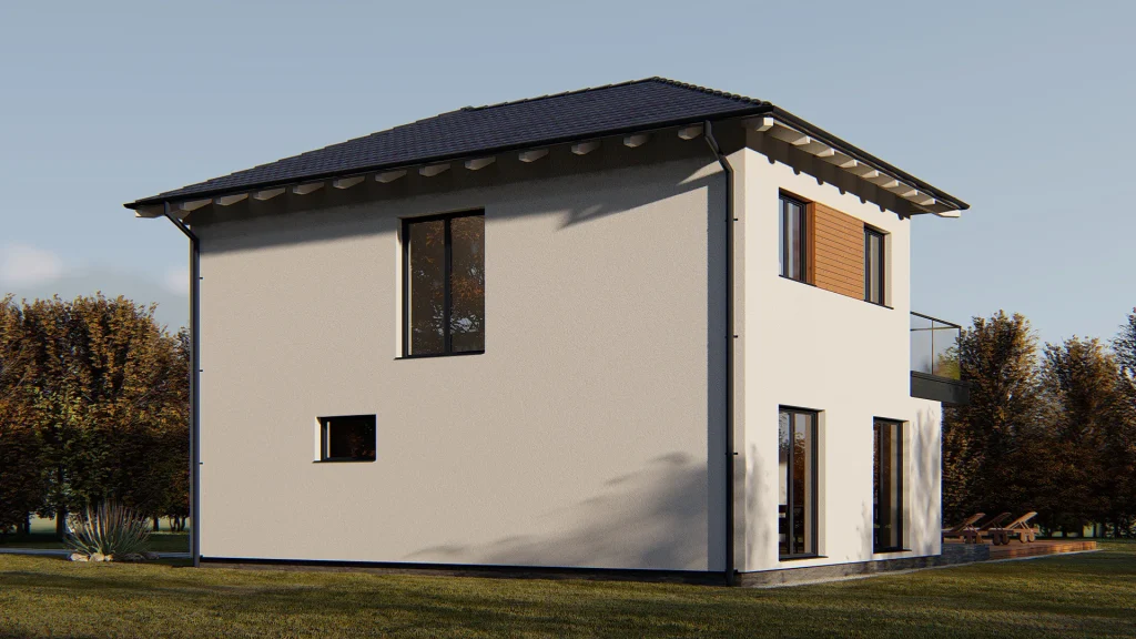 Modernes Fertighaus Venera-3 mit zeitgemäßer Architektur und großzügigen Fensterfronten von BAUTENT