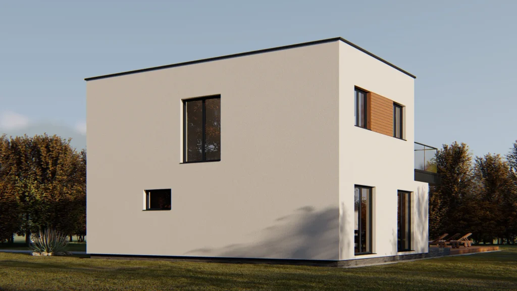 Modernes Fertighaus Venera-M-3 mit zeitgemäßer Architektur und großzügiger Raumaufteilung für Neubau und Sanierung